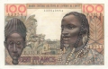 West African States 100 Francs,  2. 3.1965